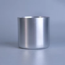China Hot popular argint cilindru de aluminiu metal lumânare borcan en-gros producător