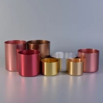 Kína. Rose Gold Electroplated Straight Sided Metal Candle Holders Framleiðandi
