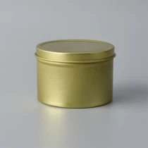 China Wholesale round gold tin case candle containers manufacturer