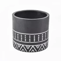 China Black Cement Candle Vessels Wholesale manufacturer