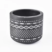China Black Cement Candle Jars Wholesale manufacturer