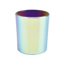 Cina 6oz 8oz 10oz mewah Black Holographic Glass Candle Jar pabrikan