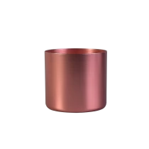 China Best seller custom color 10oz metal cylinder candle vessels wholesale manufacturer
