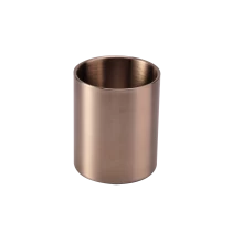 中国 高品质双层不锈钢带盖蜡烛罐 制造商