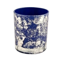 China Blue glass candle jar tumbler for home decoration manufacturer