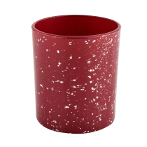 China Luxury Cylinder Red Glass candle jar for Home Decoration manufacturer