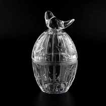 China 200ml transparent glass candle jar with glass lid distributor manufacturer