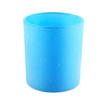 China Wholesale Custom Blue Luxury Empty Glass Candle Container manufacturer