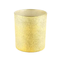 China Wholesale Round Yellow Frosted Candle Jars manufacturer