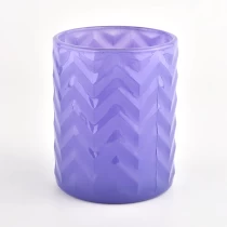 China 10oz 12oz New design purple glass candle jars wholesale manufacturer