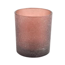 China Wholesale custom luxury brown frosted glass candle jars manufacturer