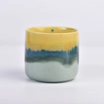 China Popular ceramic candle vessel with beautiful pattern jar manufacturer
