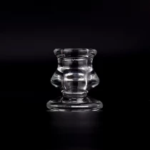 China New small clear glass candlestick holder luxury design candle holder manufacturer