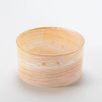 China Large Capacity Short Stature Glass Vessel Candle Containers manufacturer