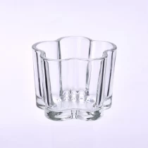 China Luxury Flower Shape Glass Vessel Scented Candle Holder manufacturer
