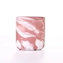 China Elegant Matte Color Ceramic Vessel Candle Jar for Candle Making manufacturer