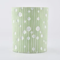 China Spring fresh color  ceramic candle jar manufacturer