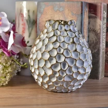 China Pineapple-shape geo cut candle jar votive glass candle holder scented bedroom decor wholesales manufacturer