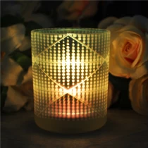 China Home decor tea light matte decorative glass candle holders manufacturer
