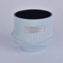 China 10oz 12oz 14oz Sunny grey matte luxury glass candle holder manufacturer
