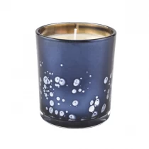 China blue bubble candle holder electroplating with custom logo manufacturer