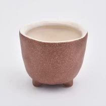 China ceramic vessel candle tea light ceramic candle jar matte manufacturer