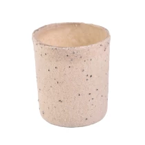 China Wholesales luxury custom finish frost cement candle vessels manufacturer