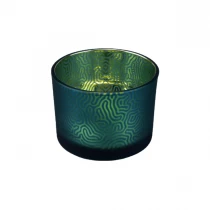 China Sunny design custom electroplating luxury glass candle containers manufacturer