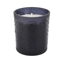 China black matte glass vessels for candles candle jars frosted candle manufacturer