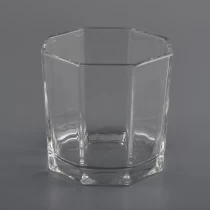China Special polygon glass candle holder in bulk manufacturer
