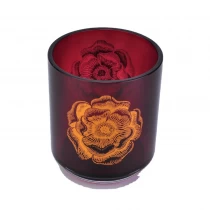 China In bulk custom gold printing luxury glass candle jar 8oz 10oz manufacturer