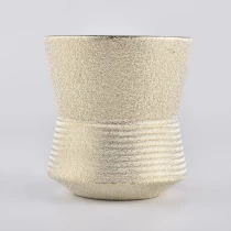 China Luxury Ceramic Candle Jars With Decal For Home Decoration manufacturer