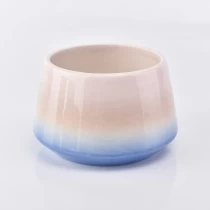 China Luxury candle container ceramic iridescent candle vessel in bulk manufacturer