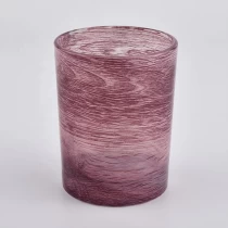 China elegant glass candle jars with ombre color manufacturer