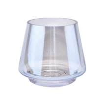 China Luxury cool grey color glass candle jars for decorations candle making manufacturer