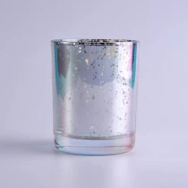 China Sunny cylinder silver mercury luxury glass candle jar wholesales manufacturer