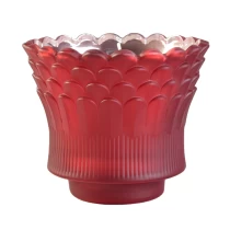 China Suppliers feather design scented candles luxury glass candle holders manufacturer