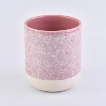 China Home decoration matte pink ceramic candle vessel 8oz 10oz manufacturer