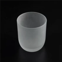China Round Bottom Custom Frosted Glass Candle Jars manufacturer