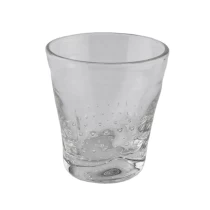 China bubble inside handmade glass candle vessels manufacturer