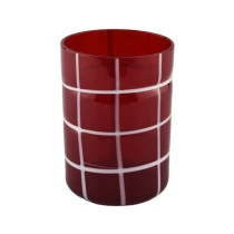 China Scotland style Scotch red skirt inspiration handmade glass candle holder manufacturer