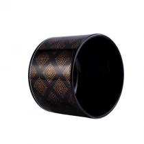 China Sunny design luxury black empty glass candle jars in bulk manufacturer
