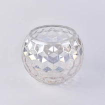 China Empty embossed candle container scented glass candles vessel home decoration manufacturer