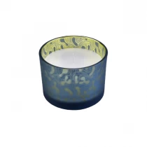 China Hot sales frosted tealight luxury glass candle holders 8oz 10oz manufacturer
