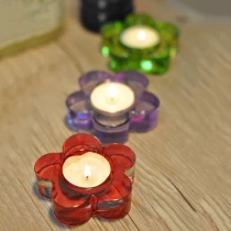 China Home decoration flower tea light luxury glass candle holder manufacturer