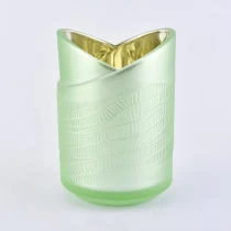 China Wholesales custom luxury colored heart shape glass candle holder manufacturer