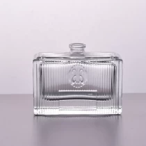 China Transparent crystal square glass container double wall perfume spray bottle factory manufacturer