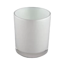 China ivory glass candle holder for wedding home decoration manufacturer