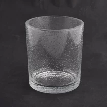 China 400ML Popular clear cylinder wholesale glass candle holder for home decoration manufacturer