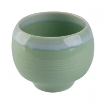 China 10oz Sunny custom decorative round luxury ceramic jar for candle manufacturer
